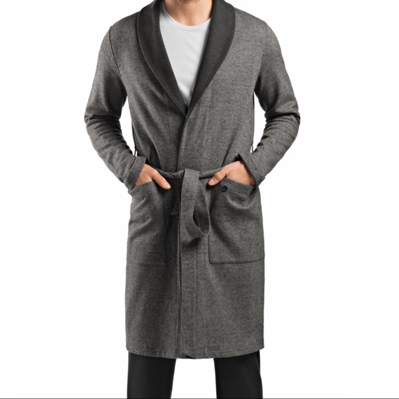 Hanro Other - Hanro Davide Long Robe Reversible Herringbone